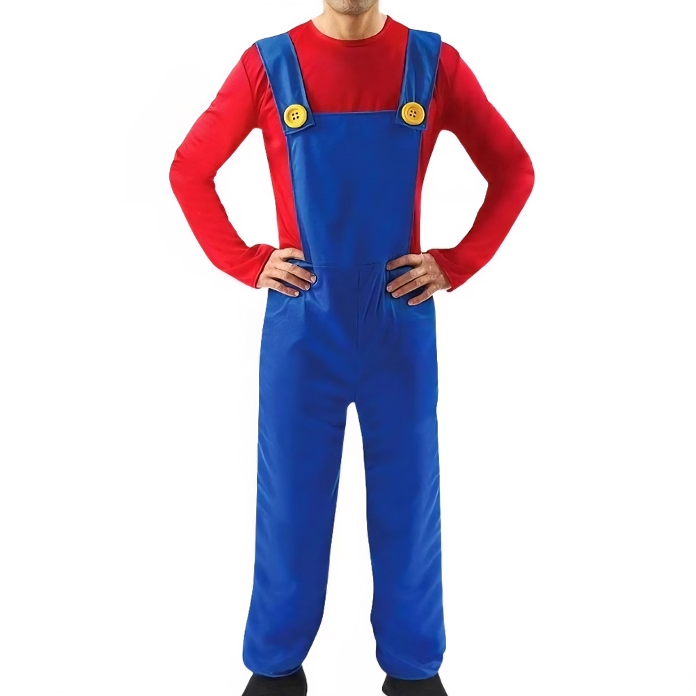 Red and Blue Costume Jumpsuit Large